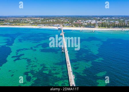 Aerial view of Busselton jetty in Australia Stock Photo