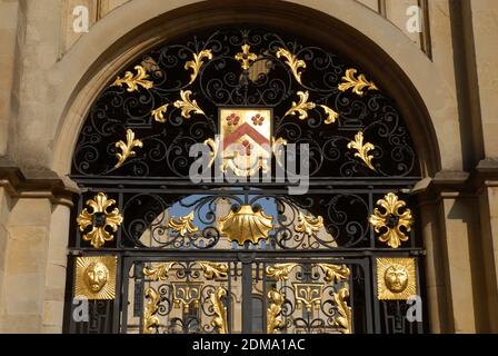 Ornate gateway entrance to All Souls College, University of Oxford, Oxford, England Stock Photo
