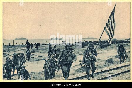 NORTH AFRICA - NOVEMBER 8, 1942: American forces began Operation Torch, the invasion of French North Africa. Stock Photo