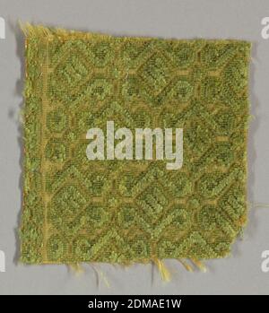 Fragment, Medium: silk Technique: woven, Grotesque style symmetrical ...