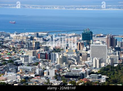 Cape Town skyline in South Africa with multiple buildings. South african city. Stock Photo