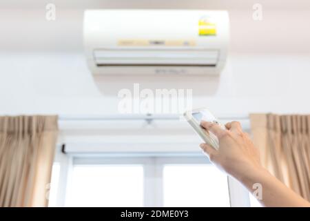 Hand Turn On Air Conditioner Dial Button In A Korean Modern Luxury Car Stock Photo Alamy