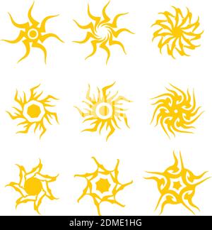 Tribal logo set isolated on white background vector illustration Stock ...