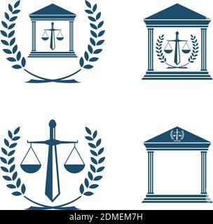 Balance law icon vector emblem isolated on white background. Balance law icon modern symbol for graphic and web design. Vector illustration EPS.8 EPS. Stock Vector