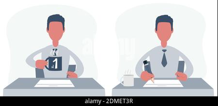 Businessman at work Stock Vector