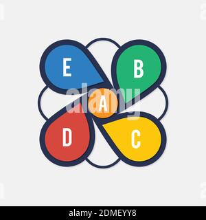 Abstract flow infographic elements concept with stage, human, parts elements. Data infographic chart. Timeline and steps icon. Stock Vector