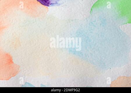 Beautiful colorful abstract painted background. Watercolor art multi-colored pastel texture. Stock Photo