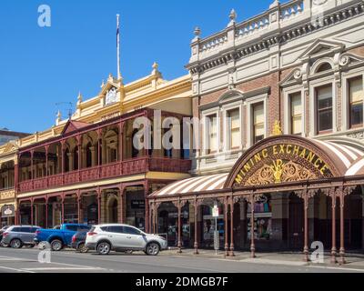 Mining Exchange and Colonists' Mall on Lydiard Street - Ballarat, Victoria, Australia Stock Photo