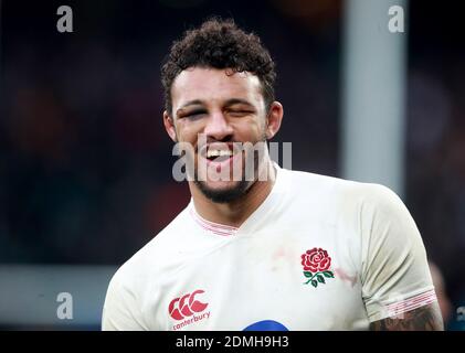 File photo dated 23-02-2020 of England's Courtney Lawes after the Guinness Six Nations match at Twickenham Stadium, London. Stock Photo