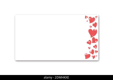 White background with hearts on a white background. Greeting cards, invitations, celebration concept Stock Photo