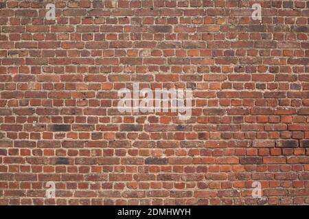 large old red weathered brickwall horizontal Stock Photo