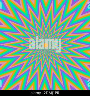 An abstract psychedelic burst background image. Stock Vector