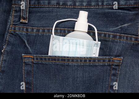 Protective face mask and hand sanitizer 