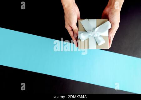 Boxing day sale, luxury gift box for online shopping Stock Photo