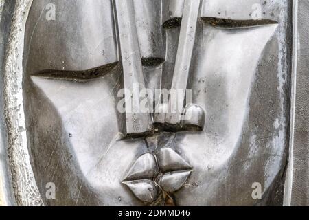 Carvalhal Bombarral, Portugal - 13 December 2020: view of one of the many sculptures in the Buddha Eden Gardens in Portugal Stock Photo