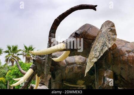 Carvalhal Bombarral, Portugal - 13 December 2020: the African animal park in the buddha Eden Gardens in Portugal Stock Photo