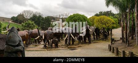 Carvalhal Bombarral, Portugal - 13 December 2020: the African animal park in the buddha Eden Gardens in Portugal Stock Photo