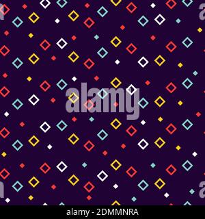 Modern artistic geometric vector seamless pattern design of diamond and rhombic shapes-colorful abstract background for printing and textile Stock Vector