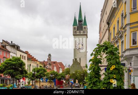 impression of Straubing, a city of Lower Bavaria in Germany at summer time Stock Photo