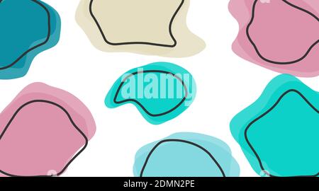 Contemporary abstract art of fluids and lines. for your design background. Stock Vector