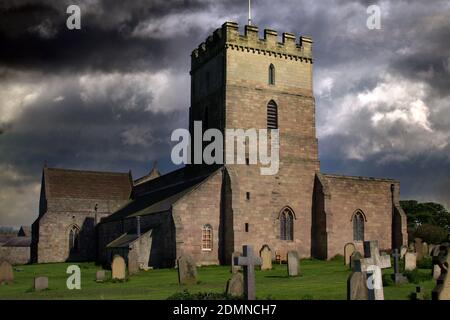 St Aidan’s Church, Bamburgh is a Grade I listed Church of England building in the Diocese of Newcastle. Stock Photo