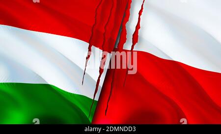 Poland and European Union flags with scar concept. Waving flag,3D  rendering. Poland and European Union conflict concept. Poland European  Union relatio Stock Photo - Alamy