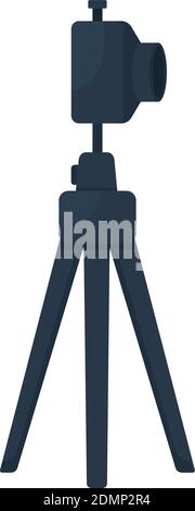 Camera on tripod flat color vector object Stock Vector