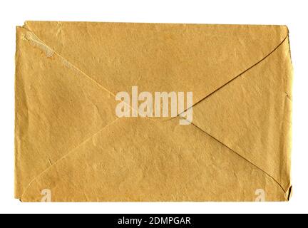 Old and Vintage Envelope Isolated on the White Stock Photo