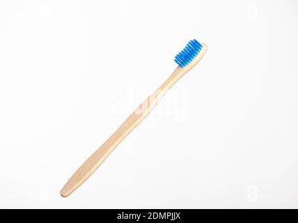 Bamboo Toothbrush On A white Background Stock Photo
