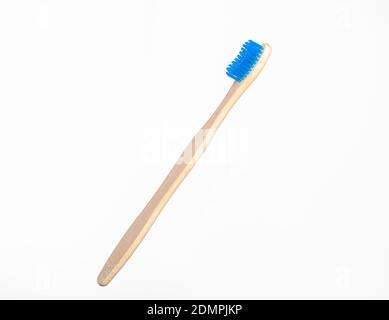 Bamboo Toothbrush On A white Background Stock Photo