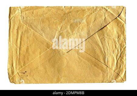 Old and Vintage Envelope Isolated on the White Stock Photo