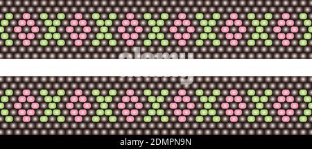 Vector seamless pattern of beads Stock Vector