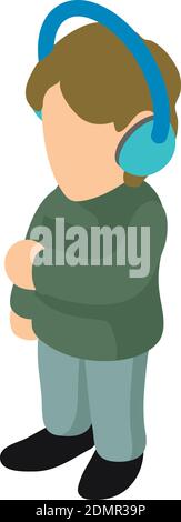 Sound producer icon. Isometric illustration of sound producer vector icon for web Stock Vector