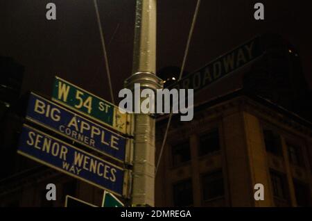 New York City street signs Stock Photo