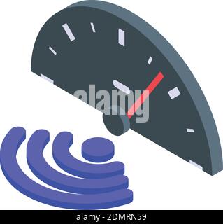 Wifi test internet speed icon. Isometric of wifi test internet speed vector icon for web design isolated on white background Stock Vector