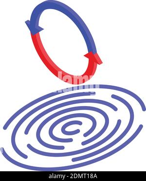 Recovery password icon. Isometric of recovery password vector icon for web design isolated on white background Stock Vector