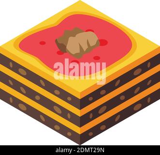 Turkish cake icon. Isometric of turkish cake vector icon for web design isolated on white background Stock Vector