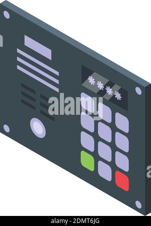 Password panel icon. Isometric of password panel vector icon for web design isolated on white background Stock Vector