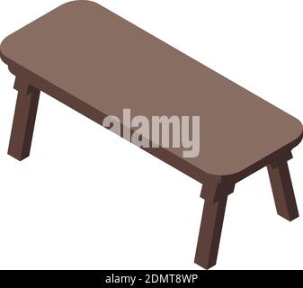 Living table icon. Isometric of living table vector icon for web design isolated on white background Stock Vector