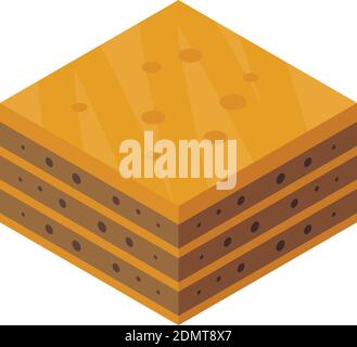 Turkish baklava icon. Isometric of turkish baklava vector icon for web design isolated on white background Stock Vector
