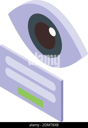 Eye password icon. Isometric of eye password vector icon for web design isolated on white background Stock Vector