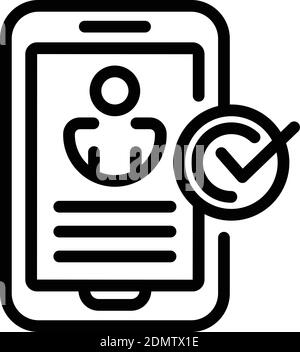 Online talent search icon. Outline online talent search vector icon for web design isolated on white background Stock Vector