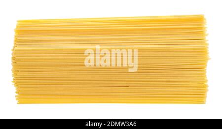heap of italian dried spaghetti isolated on white background Stock Photo