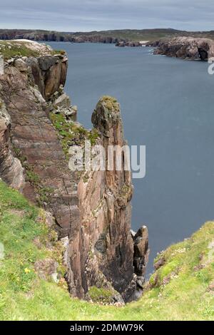 Mangersta Sea Stacks, Isle of Lewis, Scotland Stock Photo