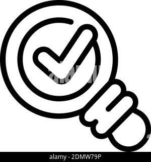 Problem done icon. Outline problem done vector icon for web design isolated on white background Stock Vector