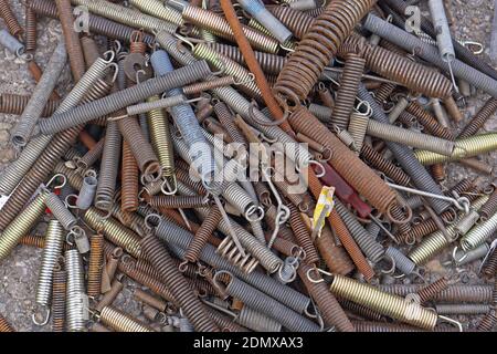 Spring coils various size shape and dimensions Stock Photo