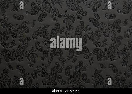 black leather texture emcossed Stock Photo