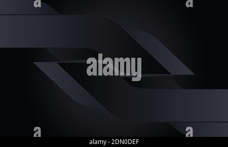 Black abstract background with geometric shapes. Stock Vector