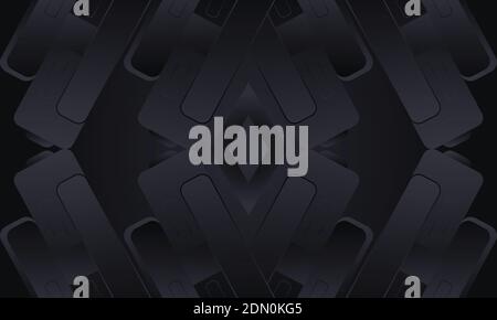Black abstract background with geometric shapes. Stock Vector