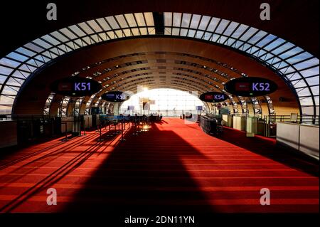 Paris Charles de Gaulle Airport Terminal 2E Stock Photo